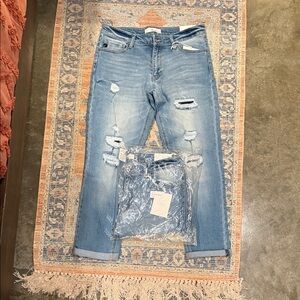 KanCan Light Blue Distressed Boyfriend Jeans